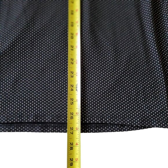 J Jill Tunic Blouse Scoop Neck  Black with Tiny Polka Dots Rayon Blend Small - Picture 13 of 13